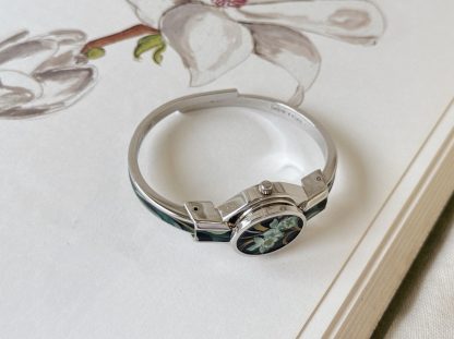 Silver Metal Women's Floral Watch - Image 4